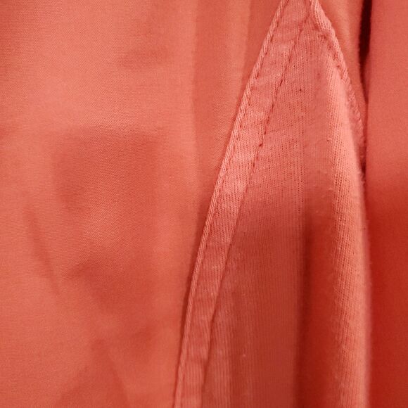 Dressbarn Womens Size 1X - 3/4 Sleeve Button Up Peach/Salmon Blouse/Shirt/Top - Picture 8 of 16